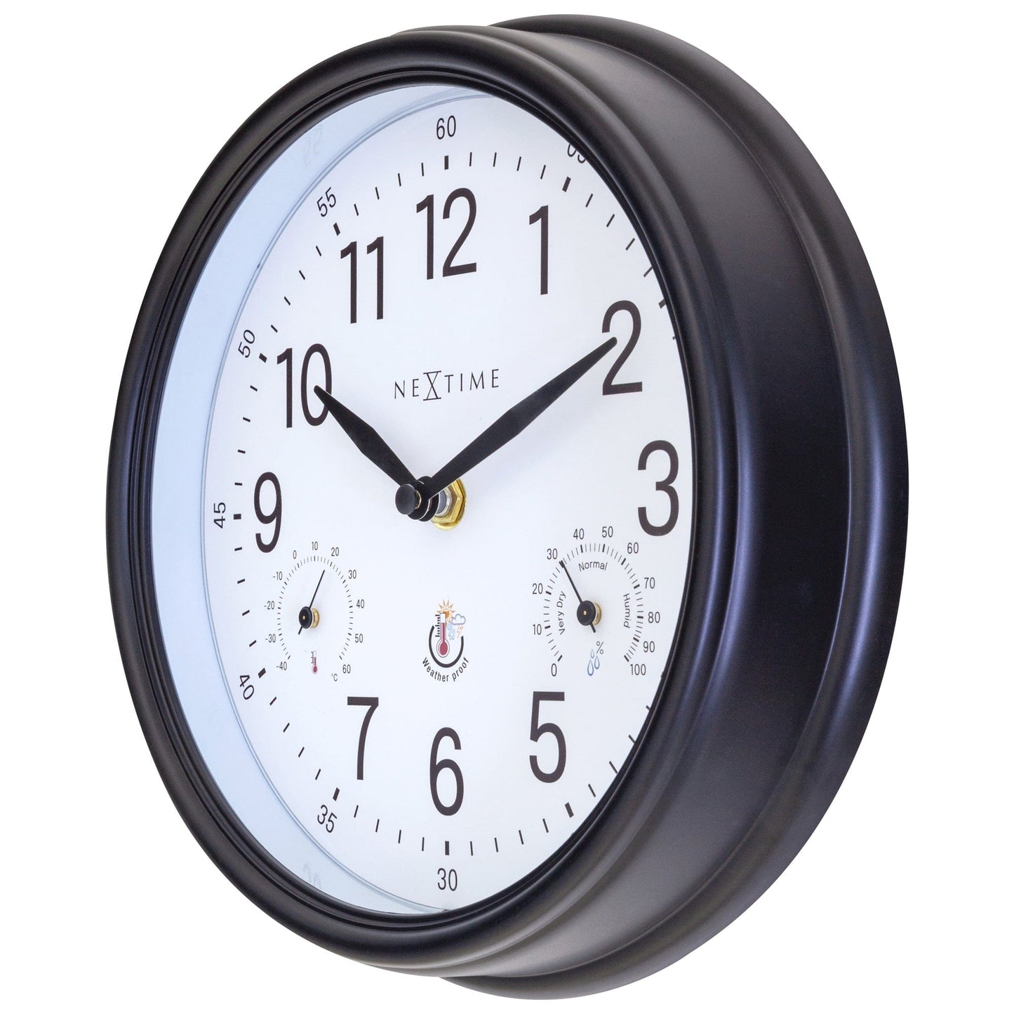 NeXtime Jasmine - Weerstation Wandklok - Weatherproof - 23.5 cm