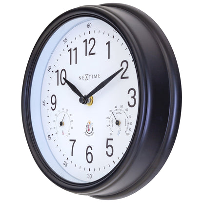 NeXtime Jasmine - Weerstation Wandklok - Weatherproof - 23.5 cm