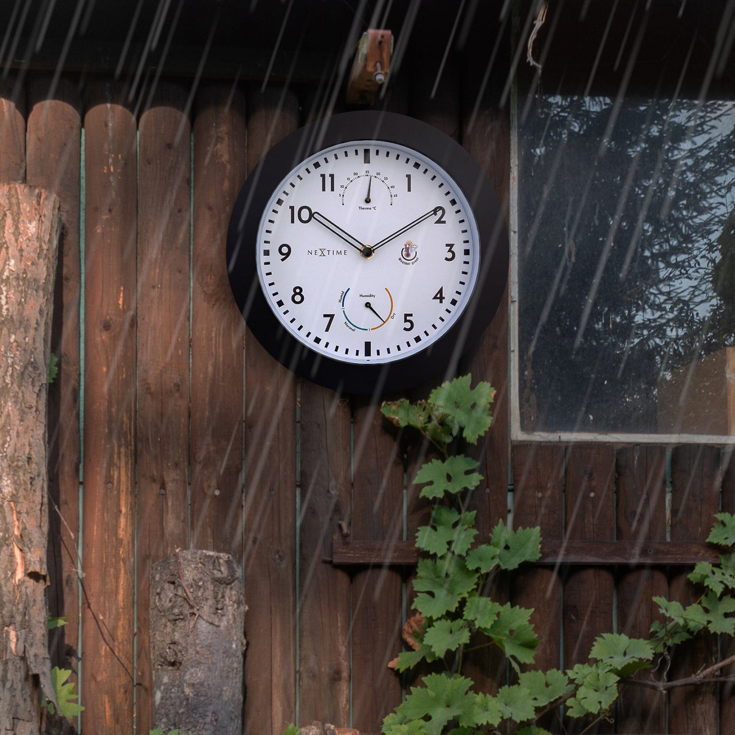 NeXtime Daisy - Weerstation en wandklok - 25,5 cm