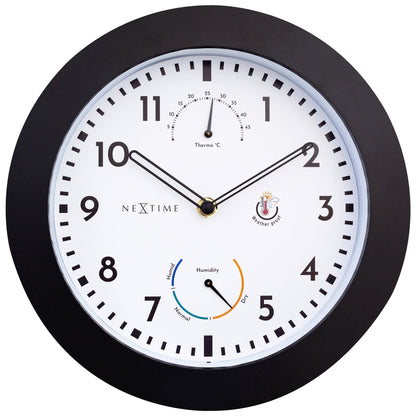 NeXtime Daisy - Weerstation en wandklok - 25,5 cm