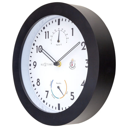 NeXtime Daisy - Weerstation en wandklok - 25,5 cm