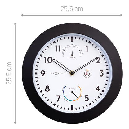 NeXtime Daisy - Weerstation en wandklok - 25,5 cm