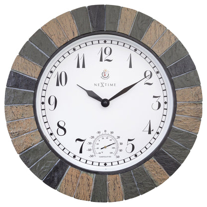 NeXtime Aster Large - Buitenklok met thermometer - 43,5 cm