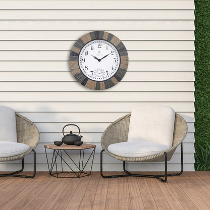 NeXtime Aster Large - Buitenklok met thermometer - 43,5 cm