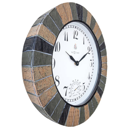 NeXtime Aster Large - Buitenklok met thermometer - 43,5 cm