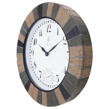 NeXtime Aster Large - Buitenklok met thermometer - 43,5 cm