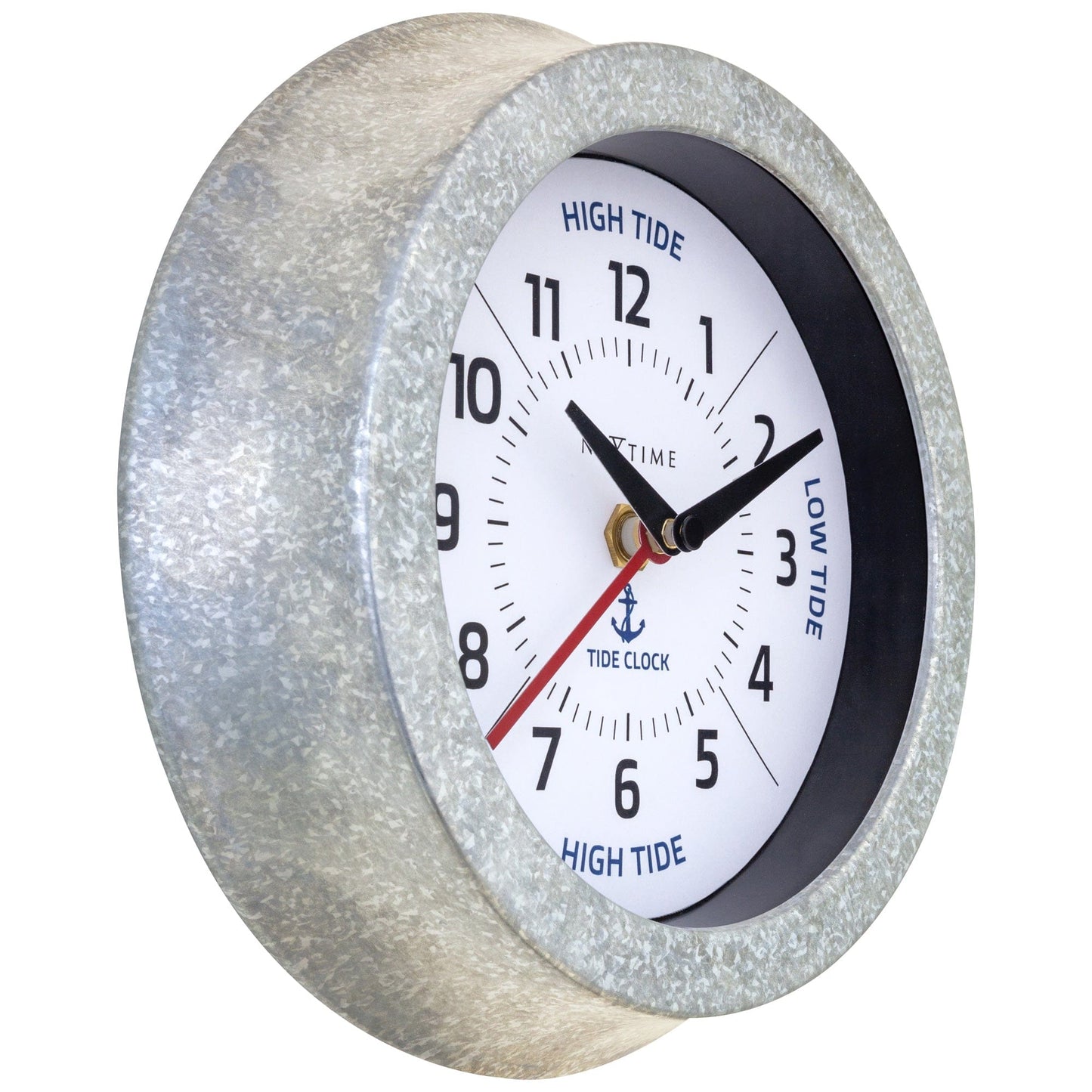 NeXtime Tide Wandklok - Getijdenindicatie - 22cm Zilver/Blauw