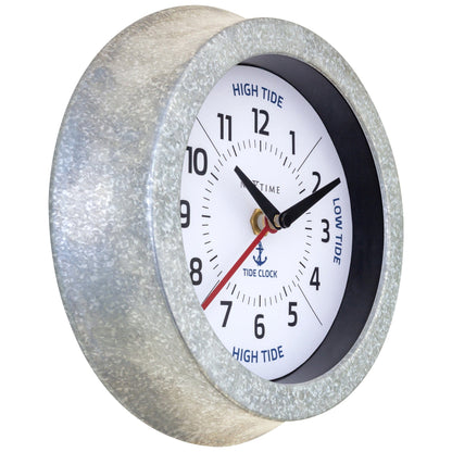 NeXtime Tide Wandklok - Getijdenindicatie - 22cm Zilver/Blauw