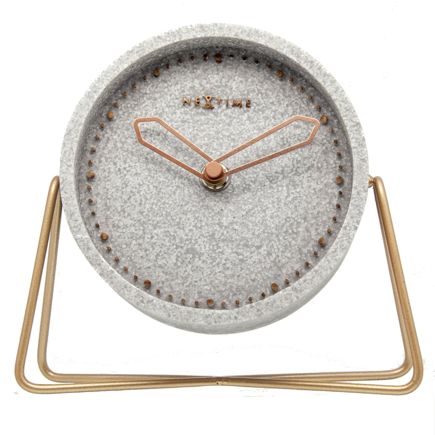NeXtime Cross Table - Stijlvolle tafelklok met silent movement - 17.5 x 15.5 cm