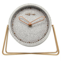 NeXtime Cross Table - Stijlvolle tafelklok met silent movement - 17.5 x 15.5 cm