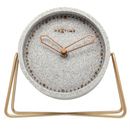 NeXtime Cross Table - Stijlvolle tafelklok met silent movement - 17.5 x 15.5 cm