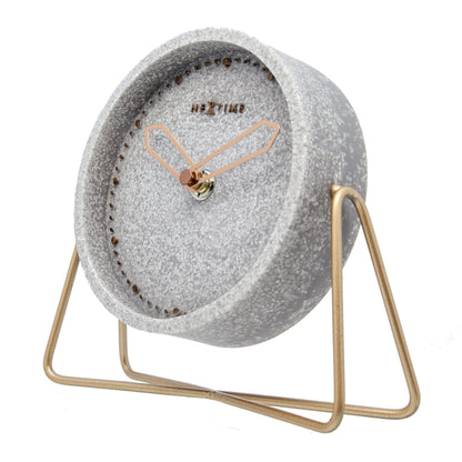 NeXtime Cross Table - Stijlvolle tafelklok met silent movement - 17.5 x 15.5 cm