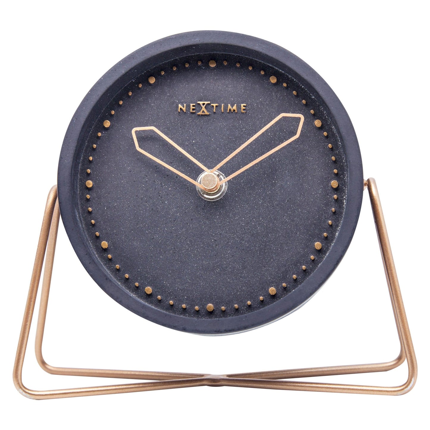 NeXtime Cross Table - Stijlvolle tafelklok met silent movement - 17.5 x 15.5 cm