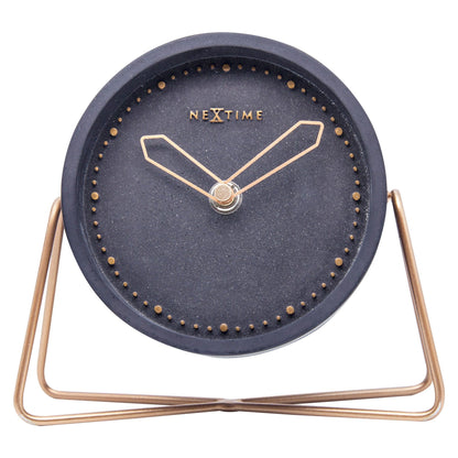 NeXtime Cross Table - Stijlvolle tafelklok met silent movement - 17.5 x 15.5 cm