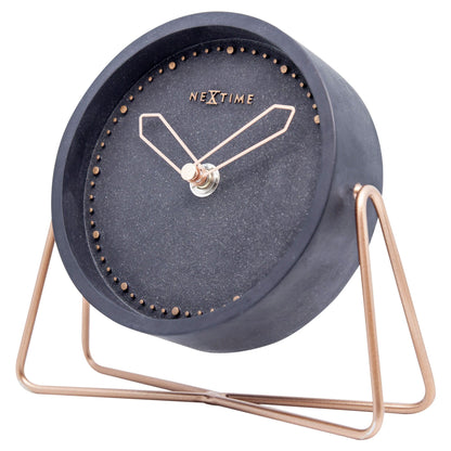 NeXtime Cross Table - Stijlvolle tafelklok met silent movement - 17.5 x 15.5 cm