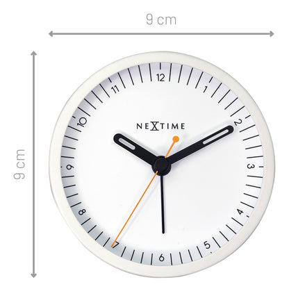 Comnox - Small Table Alarm Clock - Tijdloos Design - Stil en Licht - 9x9x7,5cm - Koperkleurig - Minimalist