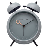 Table Alarm Clock 15x18x7cm - Silent - Light function - Metal "Golden Hour"