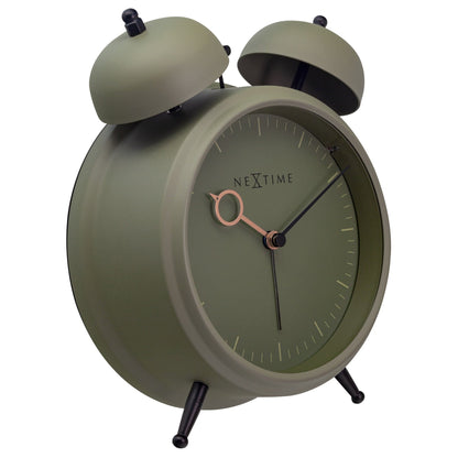 Table Alarm Clock 15x18x7cm - Silent - Light function - Metal "Golden Hour"