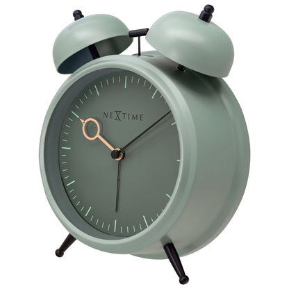 Table Alarm Clock 15x18x7cm - Silent - Light function - Metal "Golden Hour"