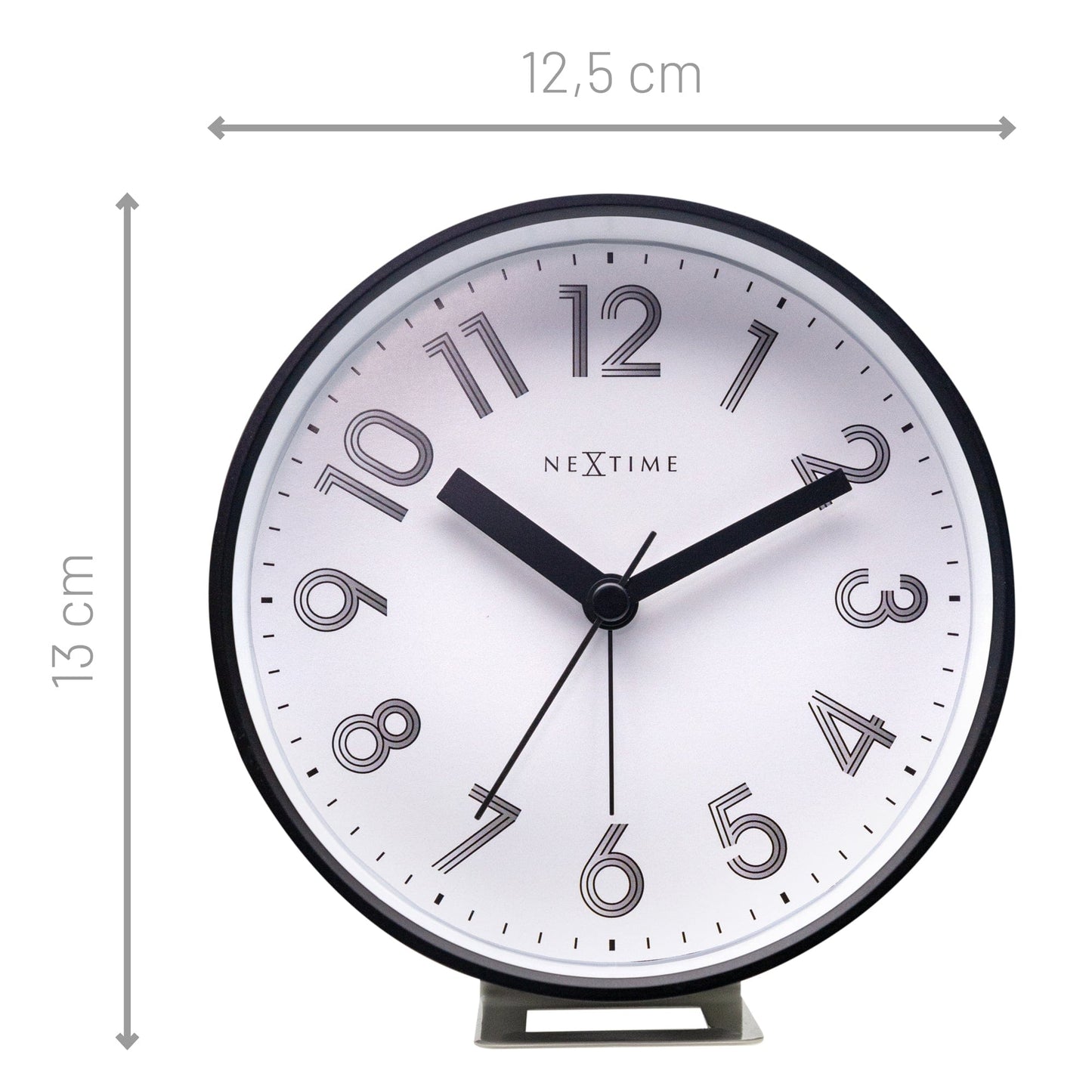 NeXtime Reflect - Stille alarmklok met nachtlicht - 12.5x13x5.5cm