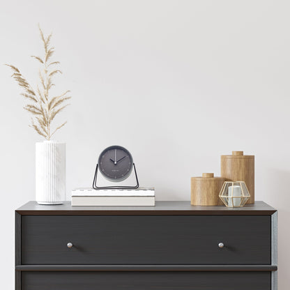 Comnox - Berlin Table Alarm Clock - Rusteloze nachten zonder geluid - Comfortabel en veilig - 14x13x7cm - Staal - AA batterij - Silent alarm