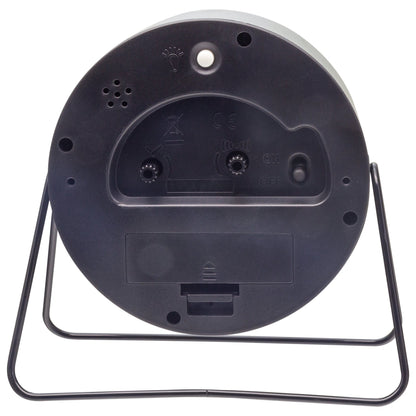 Comnox - Berlin Table Alarm Clock - Rusteloze nachten zonder geluid - Comfortabel en veilig - 14x13x7cm - Staal - AA batterij - Silent alarm