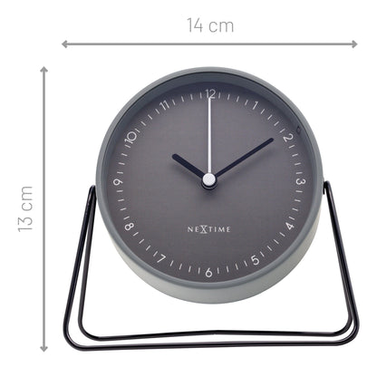 Comnox - Berlin Table Alarm Clock - Rusteloze nachten zonder geluid - Comfortabel en veilig - 14x13x7cm - Staal - AA batterij - Silent alarm