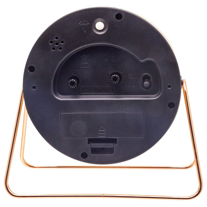 Comnox - Berlin Table Alarm Clock - Rusteloze nachten zonder geluid - Comfortabel en veilig - 14x13x7cm - Staal - AA batterij - Silent alarm