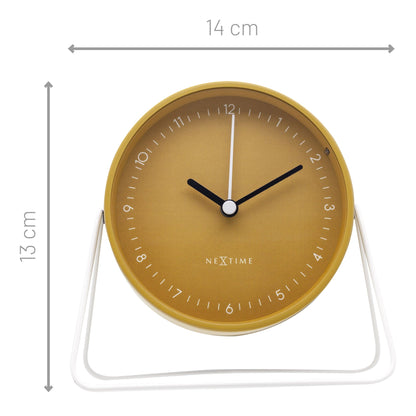 Comnox - Berlin Table Alarm Clock - Rusteloze nachten zonder geluid - Comfortabel en veilig - 14x13x7cm - Staal - AA batterij - Silent alarm