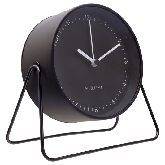Comnox - Berlin Table Alarm Clock - Rusteloze nachten zonder geluid - Comfortabel en veilig - 14x13x7cm - Staal - AA batterij - Silent alarm