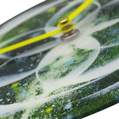 Comnox - Cosmo Table - Kalme tijdsaanduiding - Geluidsloze klok - Ø20cm - Tempered Glas - Groen