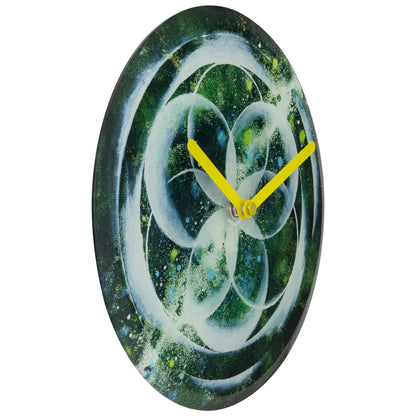 NeXtime Cosmo Table - Stille designklok met kosmisch patroon - 20cm Groen