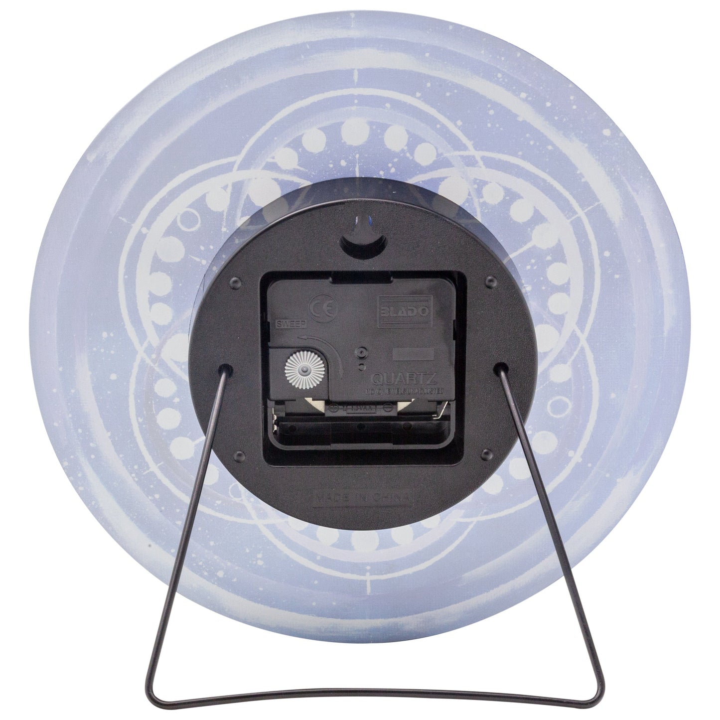 NeXtime Cosmo Table - Stille klok met kosmisch design - 20cm Indigo