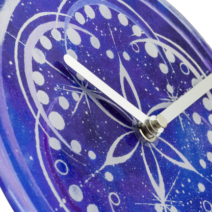 NeXtime Cosmo Table - Stille klok met kosmisch design - 20cm Indigo