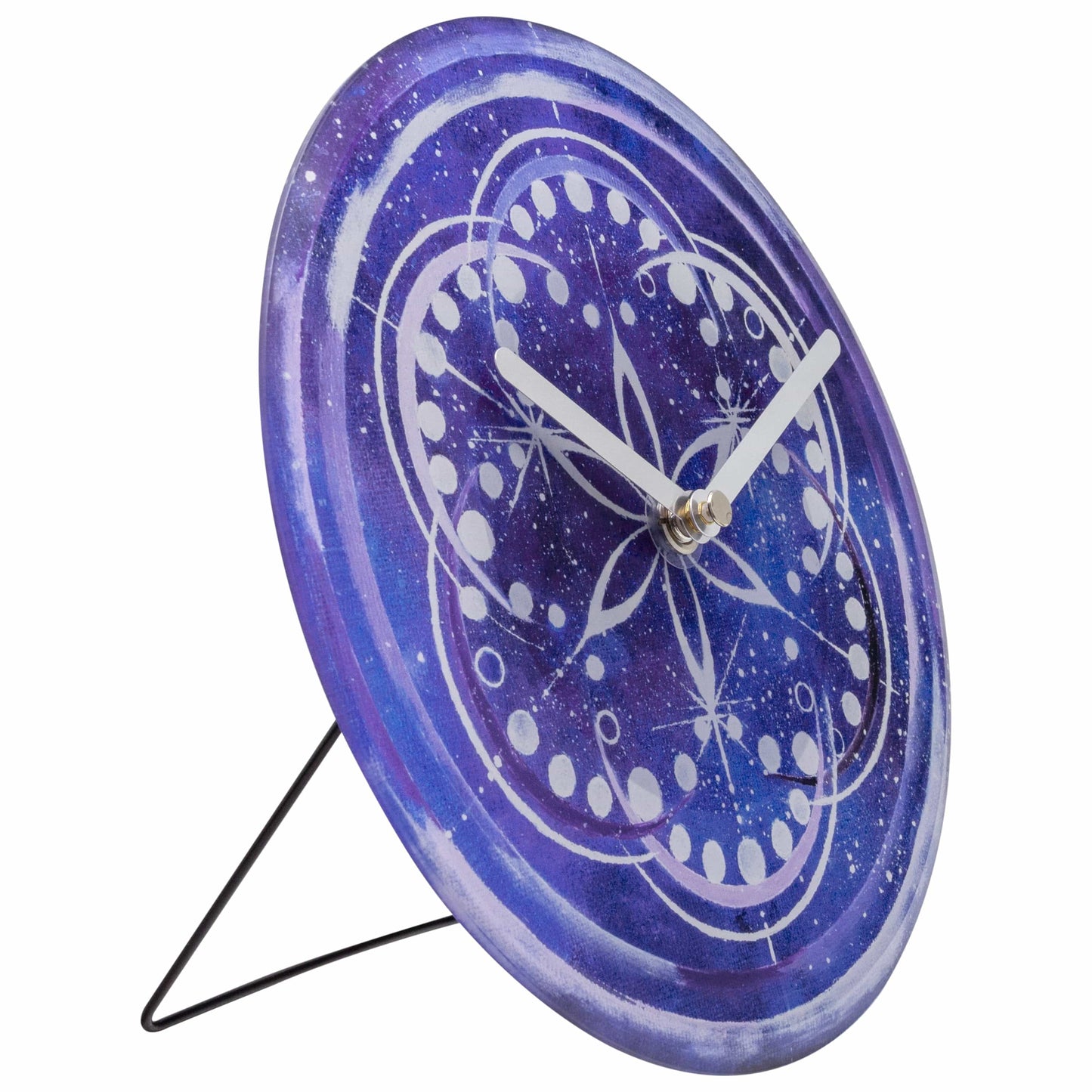 NeXtime Cosmo Table - Stille klok met kosmisch design - 20cm Indigo