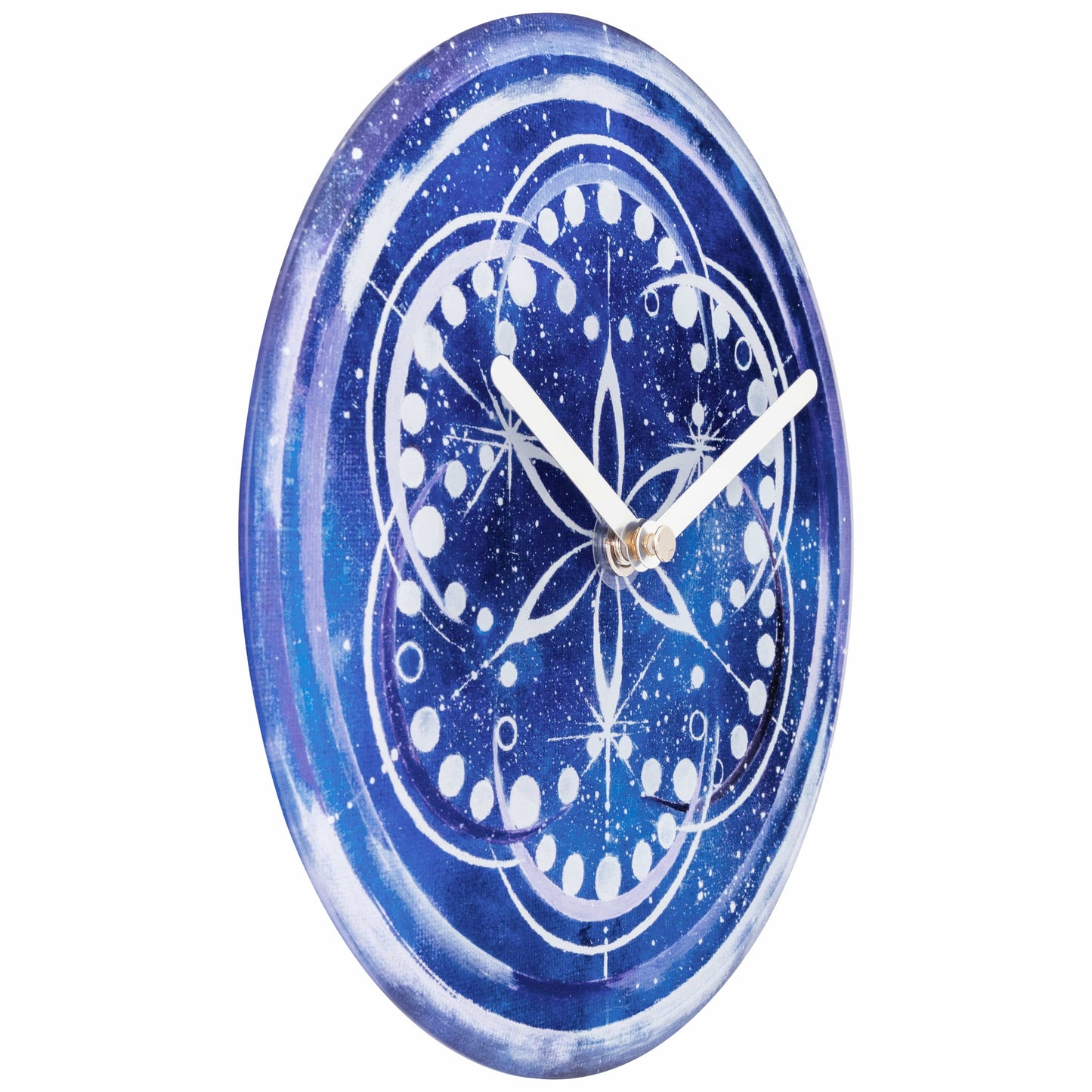 NeXtime Cosmo Table - Stille klok met kosmisch design - 20cm Indigo