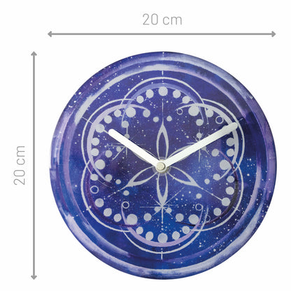 NeXtime Cosmo Table - Stille klok met kosmisch design - 20cm Indigo