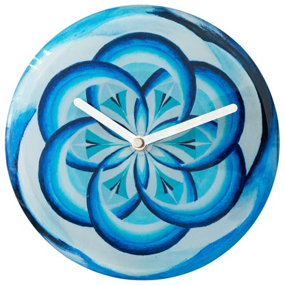 NeXtime Cosmo Table - Stille klok met blauw design - 20cm