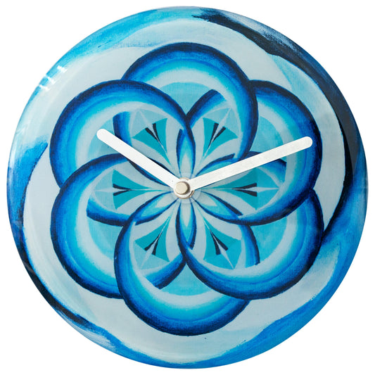 Comnox - NeXtime Cosmo Table - Stille klok met blauw design - 20cm