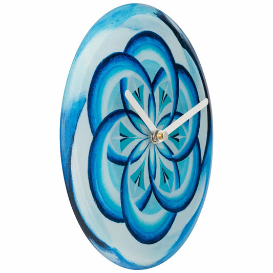 Comnox - NeXtime Cosmo Table - Stille klok met blauw design - 20cm