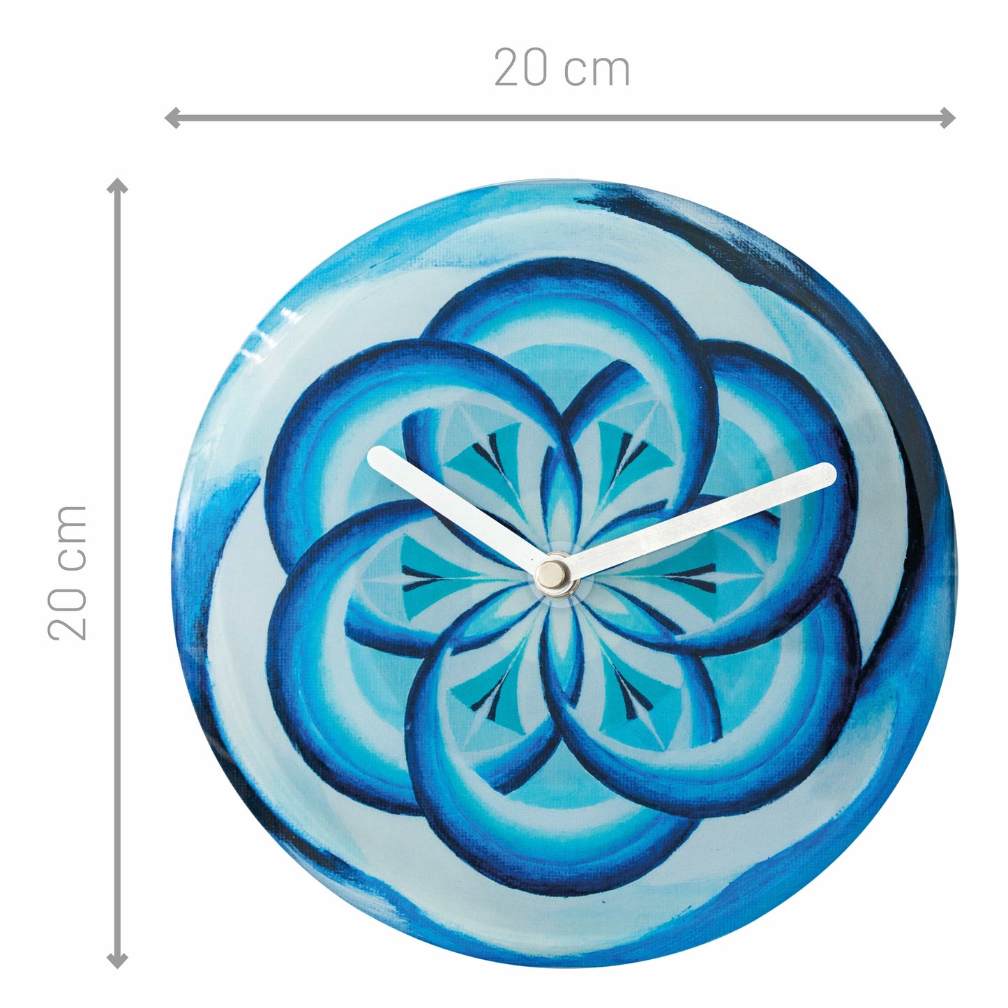 NeXtime Cosmo Table - Stille klok met blauw design - 20cm