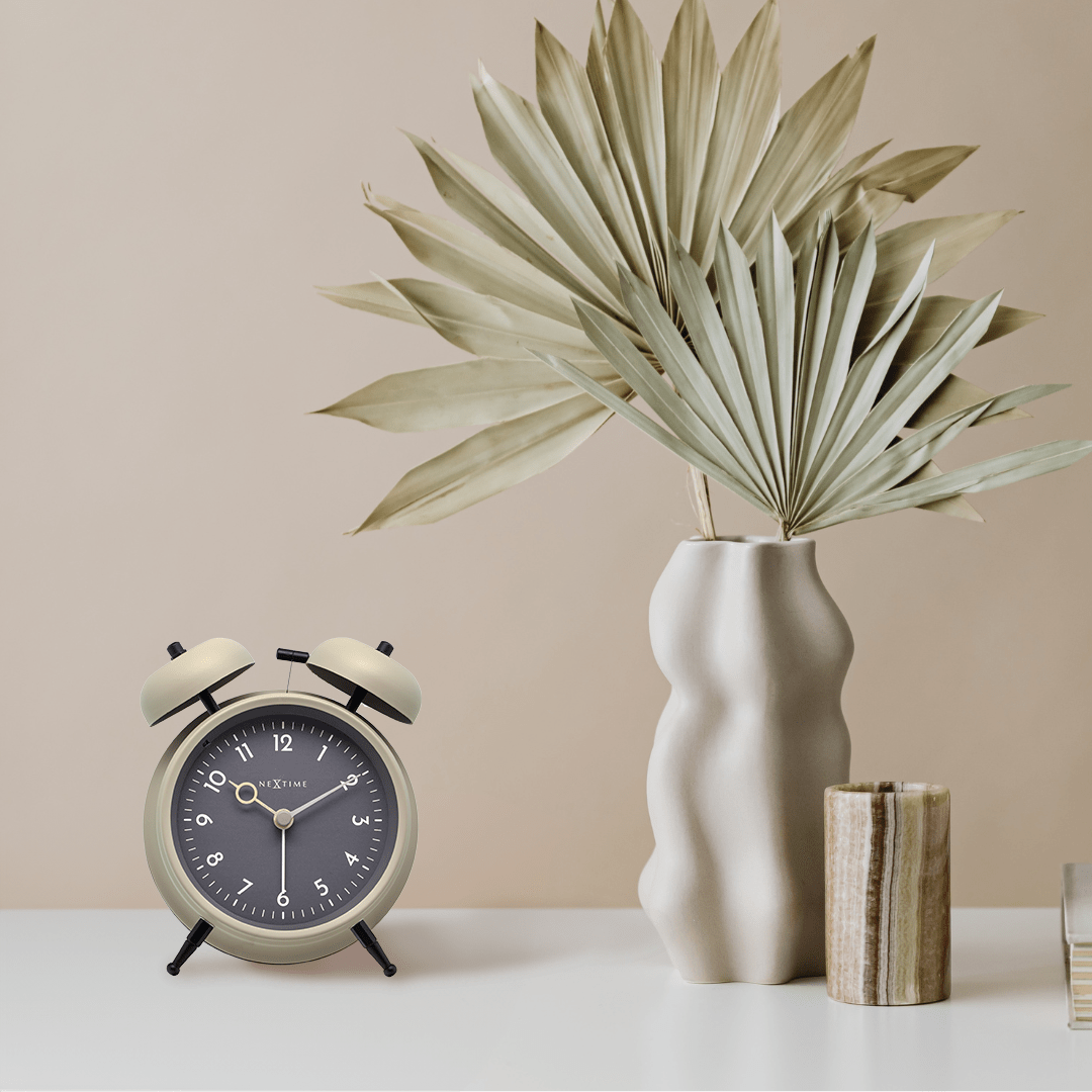 NeXtime Golden Hour - Retro Alarmklok met Soft Light - Metaal