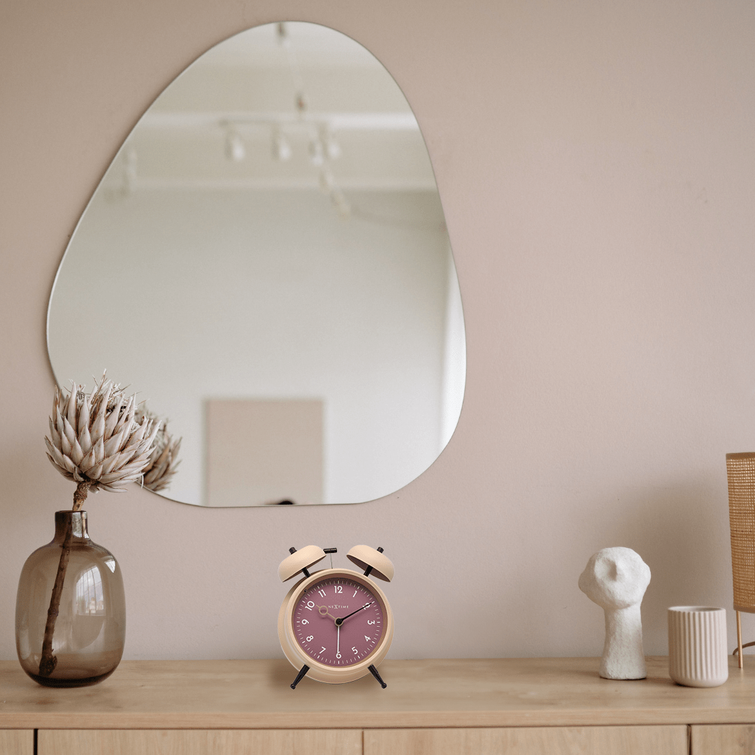 NeXtime Golden Hour - Retro Alarmklok met Soft Light - Metaal