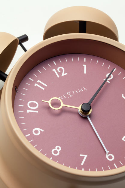 NeXtime Golden Hour - Retro Alarmklok met Soft Light - Metaal
