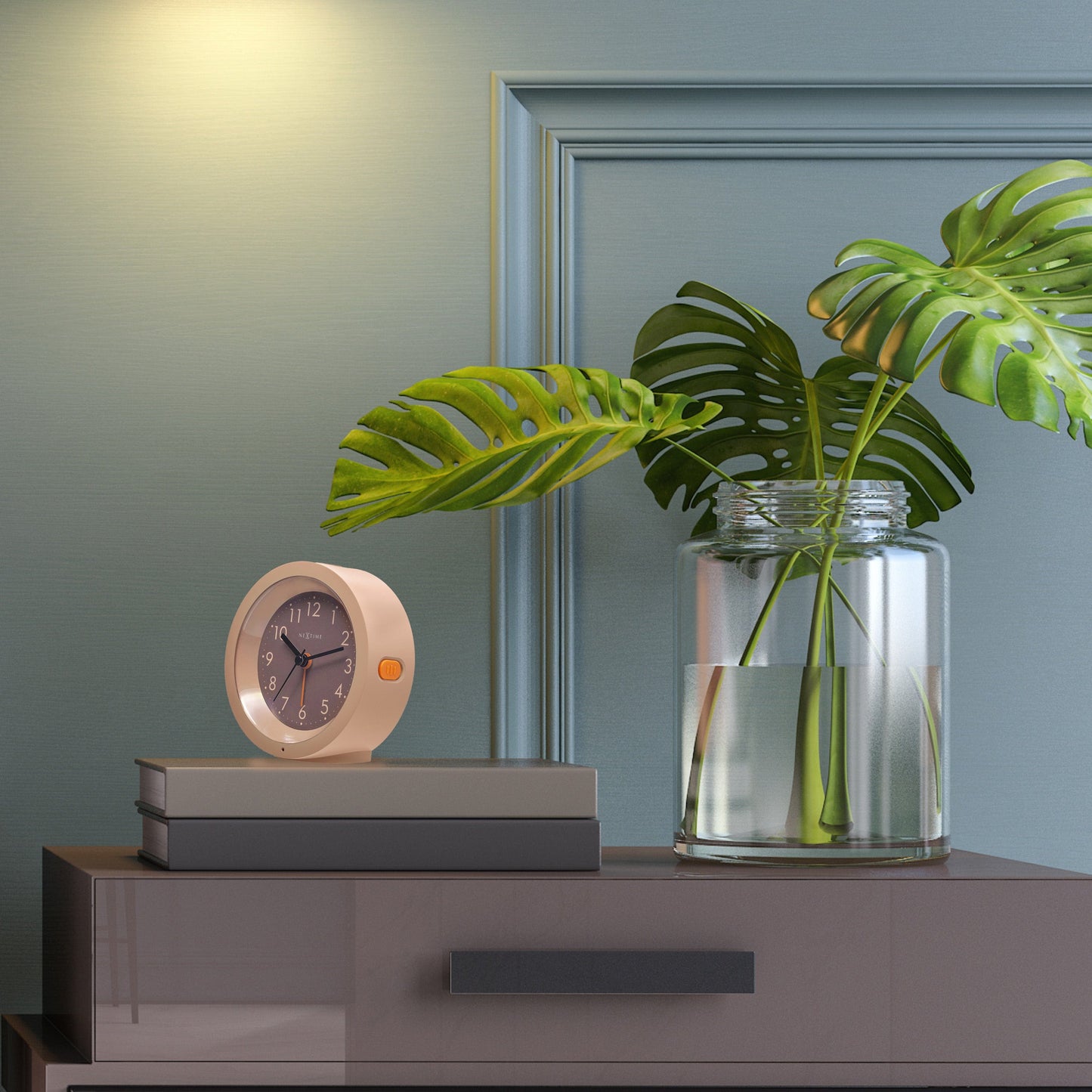 NeXtime Circle - Stille tafelwekker met lichtgevende wijzerplaat
