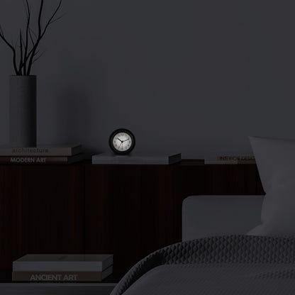 NeXtime Circle - Stille tafelwekker met lichtgevende wijzerplaat