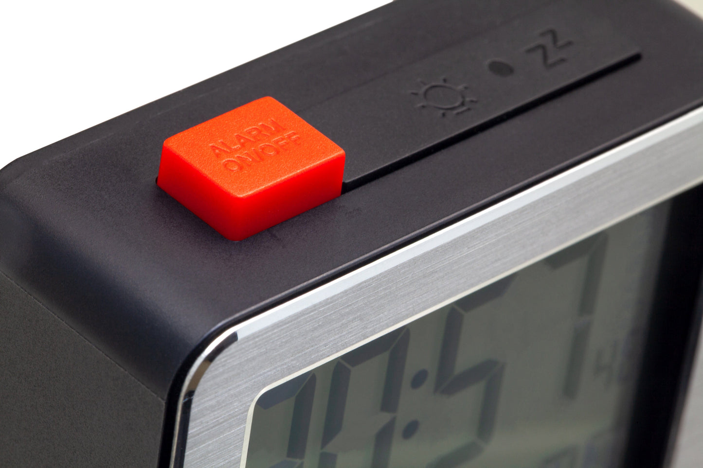 Comnox - NeXtime - Digitale Klok met Alarm en Temperatuursensor – Compact en Stil – 6x6,4x2,1cm – Metal/ABS – Zwart/Wit