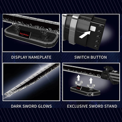 Comnox - Mould King - Darksaber Modelbouwset met LED-verlichting - 885 Stuks - 116 cm - Perfecte Displayset voor Star Plan Fans - Compatibel met LEGO - Gift Idea