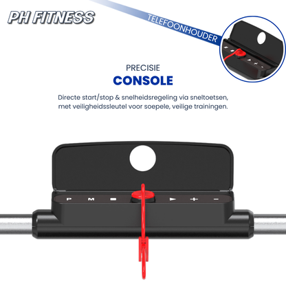 Comnox - WP-400 Opvouwbare Loopband – Comfort & Stille Training – 1,5 PK Motor – 8 km/u – 130 kg Draagvermogen – 12 Programma’s – Zwart