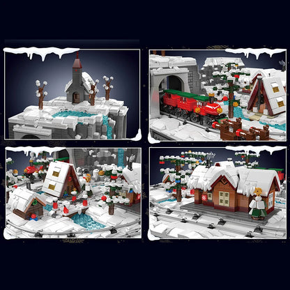 Comnox - Mould King - Kersttrein Wonderland - Gemotoriseerd Bouwpakket - 4234 Stenen - Remote Control Christmas Train Set - Speelgoed voor Kerstliefhebbers en Kinderen - LEGO Compatible